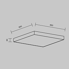Потолочный светодиодный светильник Maytoni Zon C032CL-90W3K-SQ-W 5