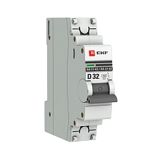Автоматический выключатель 1P 32А (D) 4,5kA ВА 47-63 EKF PROxima mcb4763-1-32D-pro