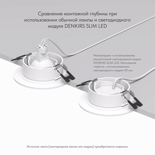 Встраиваемый светильник Denkirs Tisted DK3029-WH изображение 4 Встраиваемый светильник Denkirs Tisted DK3029-WH Фото № 4