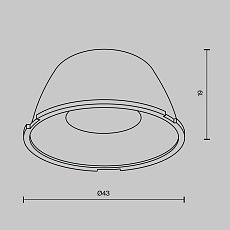 Линза Maytoni для Alfa LED 15° LensD43-15 1