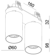 Встраиваемый спот Italline DANNY FR2 white 1