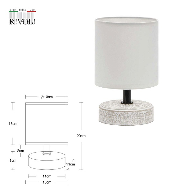 Настольная лампа Rivoli Eleanor 7070-501 Б0057269 изображение 2 Настольная лампа Rivoli Eleanor 7070-501 Б0057269 Фото № 2