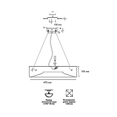 Подвесное крепление для светильника Sonex Avra Macaron 7704/L 5