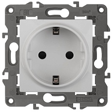 Розетка ЭРА Elegance 2P E Schuko со шторками 16A 250V 14-2102-01 Б0034272