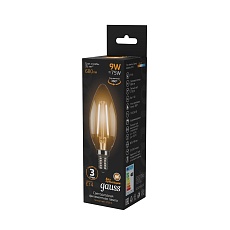 Лампа светодиодная филаментная Gauss E14 9W 2700К прозрачная 103801109 4