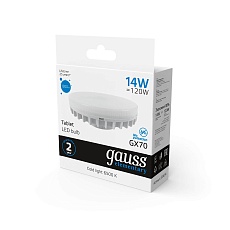 Лампа светодиодная Gauss GX70 14W 6500K матовая 83834 2