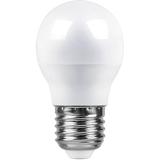 Лампа светодиодная Feron E27 7W 6400K Шар Матовая LB-95 25483 1