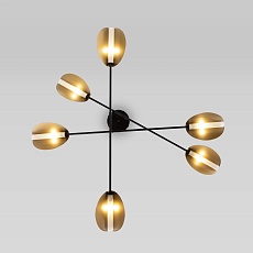 Потолочная люстра Eurosvet Grazia 70148/6 черный/золото Smart 3