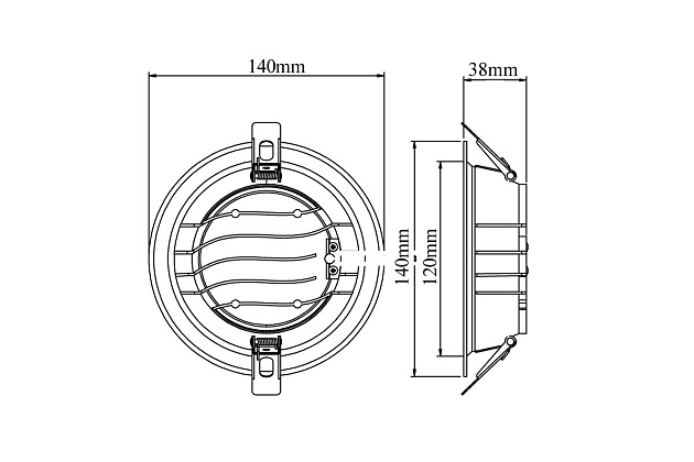 Встраиваемый светодиодный светильник Fiberli CDEW6-TECO 12130707 Фото № 3