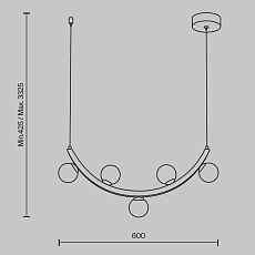 Подвесная светодиодная люстра Maytoni Ambre MOD331PL-L12BS3K 1