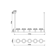 Подвесной светильник Vele Luce Olivia VL5642P05 4
