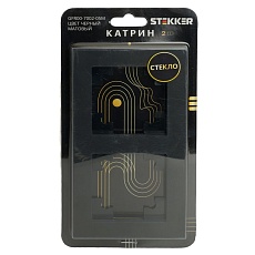 Рамка 2-постовая Stekker Катрин черный матовый GFR00-7002-05М 49601 2