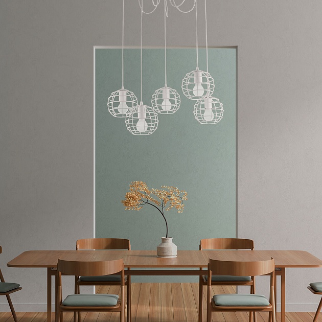 Подвесная люстра Arte Lamp A1110SP-5WH изображение 3 Подвесная люстра Arte Lamp A1110SP-5WH Фото № 3