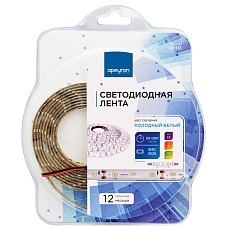 Светодиодная влагозащищенная лента Apeyron 4,8W/m 60LED/m 3528SMD холодный белый 2,5M 10-131 5