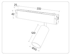Трековый светодиодный светильник Ambrella Light Track System Magnetic 220V GL1223 2