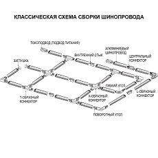 Коннектор L-образный правый Ideal Lux Link Trimless L-Connector Ri Bk On-Off 169729 1