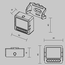 Wi-Fi выключатель двухканальный (без нуля) Maytoni Technical Smart home MSN002 1