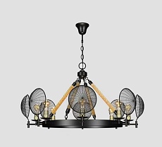 Люстра подвесная Alfa Light F3524-04 Black E27*8
