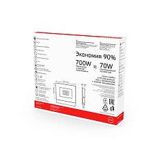 Прожектор светодиодный Gauss Elementary 70W 6500К 613100370P 3