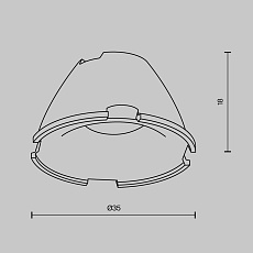 Линза Maytoni Technical Downlight для Alfa LED 36° LensD35-36 1