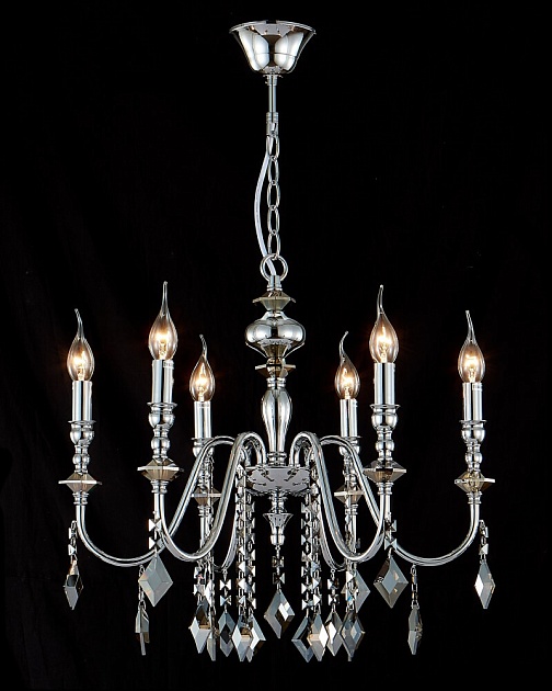 Подвесная люстра Crystal Lux MERCEDES SP6 CHROME/SMOKE Фото № 3