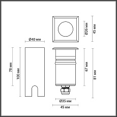 Ландшафтный светодиодный светильник Odeon Light Nature Ingro 6661/1GB 3