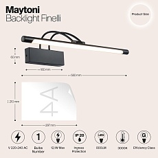 Подсветка для картин Maytoni Finelli MIR004WL-L12B 2