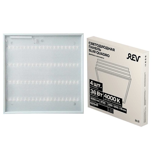 Светодиодная панель REV Slim Quadro 28898 5 изображение 1 Светодиодная панель REV Slim Quadro 28898 5 Фото № 1