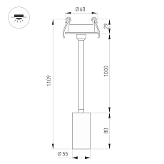 Встраиваемый светодиодный спот Arlight LGD-Periscope-R55-9W Warm3000 045202 1