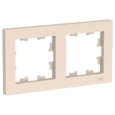 Рамка 2-постовая Systeme Electric AtlasDesign бежевая ATN000202