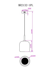 Подвесной светодиодный светильник MyFar Charlie MR2132-1PL 1