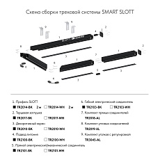 Шинопровод Denkirs Smart Slott TR2014-WH 1