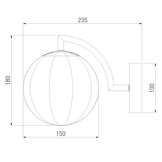 Бра Eurosvet Оптима Eden 30178/1 черный жемчуг Фото № 3