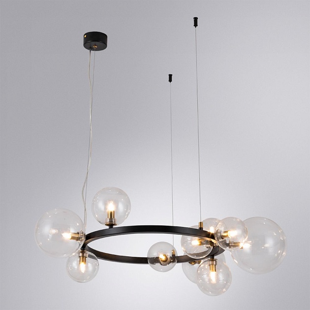 Подвесная люстра Arte Lamp Vincent A7790SP-10BK изображение 4 Подвесная люстра Arte Lamp Vincent A7790SP-10BK Фото № 4