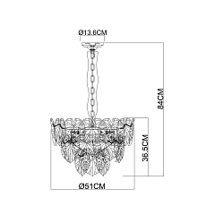Подвесной светильник Arte Lamp Kapri A4078LM-6CC 1