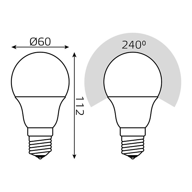 Лампа светодиодная Gauss LED A60 E27 10W 4100K матовая 102502210 Фото № 4