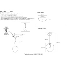 Подвесной светильник Crystal Lux NUESTRO SP1 CHROME/BLUE 1