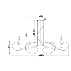 Подвесная люстра Maytoni Atlanta MOD051PL-09TR 1