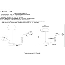 Настольная лампа Crystal Lux Santa LG1 White 1