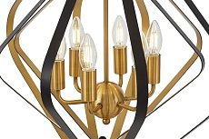 Подвесная люстра Lumina Deco Crulia LDP 8005-6 BK+MD 1