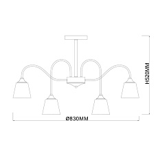 Подвесная люстра Escada Cobra 1147/8P 1