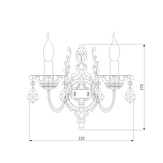 Бра Eurosvet 3281/2 белый с золотом/тонированный хрусталь Strotskis 1