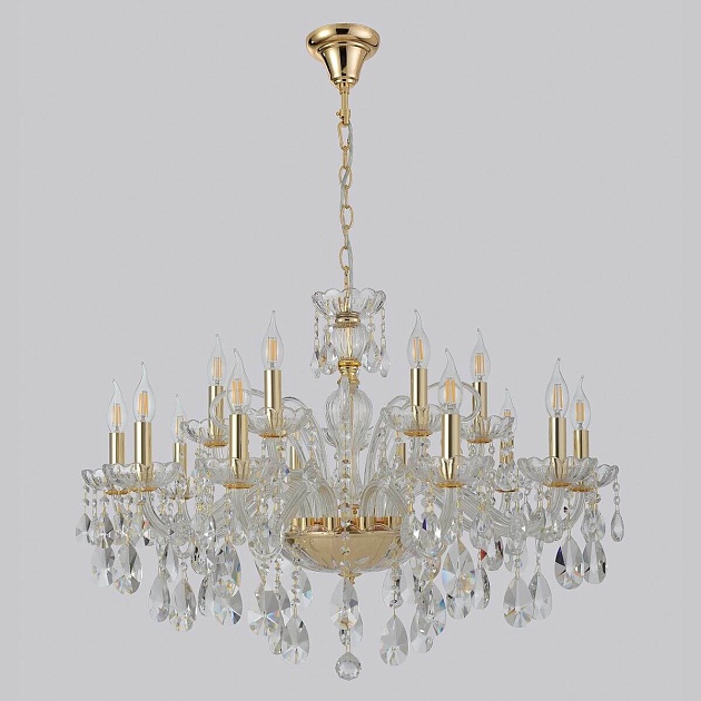 Подвесная люстра Crystal Lux MONICA SP10+5 GOLD Фото № 5