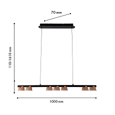 Подвесная светодиодная люстра Favourite Interline 4266-7P 1