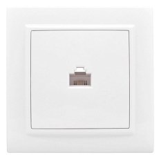 Минск Розетка RJ-45 1-местная СП белая EKF Basic ERK01-035-10