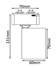 Трековый светильник однофазный Crystal Lux CLT 0.31 001 60 WH 2