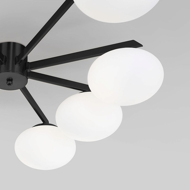 Потолочная люстра Eurosvet Opaline 70220/8 черный Smart изображение 3 Потолочная люстра Eurosvet Opaline 70220/8 черный Smart Фото № 3