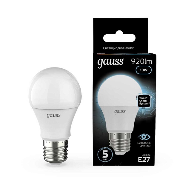Лампа светодиодная Gauss LED A60 E27 10W 4100K матовая 102502210 Фото № 2