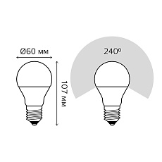 Лампа светодиодная Gauss E27 10W 3000K матовая 102502110 3