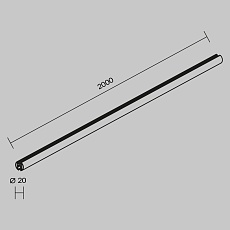 Шинопровод накладной/подвесной Maytoni Technical Busbar trunkings Levity TRX184-R-112B 2